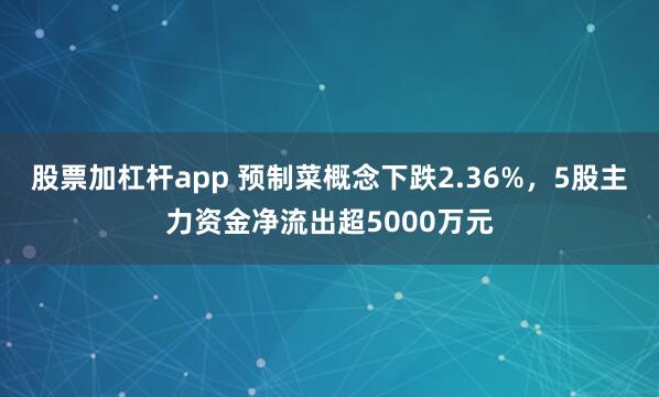 股票加杠杆app 预制菜概念下跌2.36%，5股主力资金净流出超5000万元